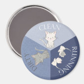 Aimant Chat Kitten Animaux de compagnie Lave-vaisselle Ai (Recto/Verso)