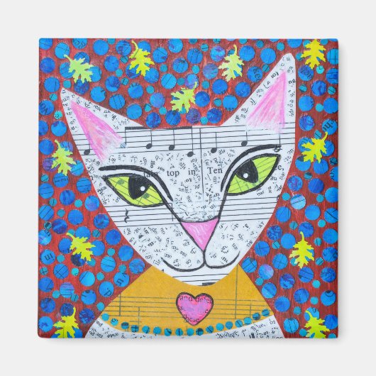Aimant Chat Kitty Blanc (Devant)