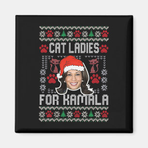 Aimant Chat Ladies Pour Kamala Père Noël Christmas Madame