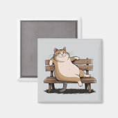 Aimant Chat Le Banc Sitter (Recto/Verso)