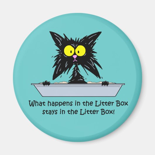 Aimant Chat Litterbox (Devant)