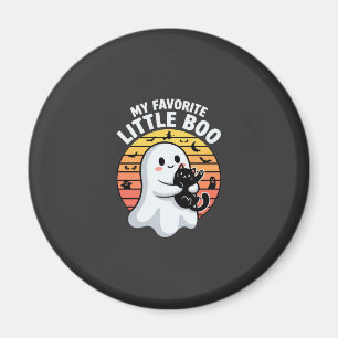 Aimant Chat Little Boo fantôme d'Halloween