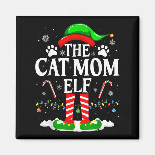 Aimant Chat Maman Elf Xmas Drôle Chats Amoureux Noël Ca