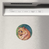 Aimant Chat Marmalade aux yeux bleus (In Situ (Lave-vaisselle))