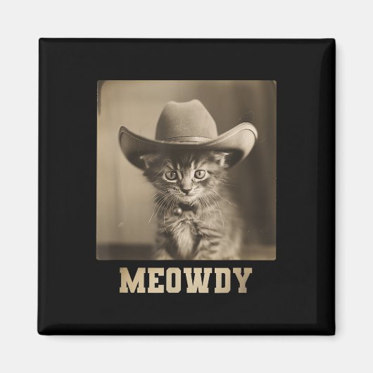 Aimant Chat Meowdy vintage (Devant)
