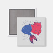 Aimant Chat Mermaid (Recto/Verso)