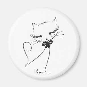 Aimant Chat mignon avec l'aimant d'arc