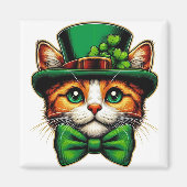 Aimant Chat mignon/chaton Saint Patrick's Day (Devant)