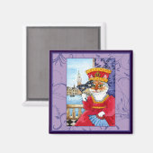 Aimant Chat mignon, costume du Carnaval de Venise (Recto/Verso)