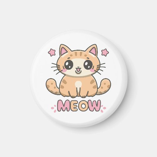 Aimant chat mignon miaou (Devant)