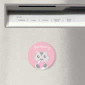 Aimant Chat mignon tenant coeur rose (In Situ (Lave-vaisselle))