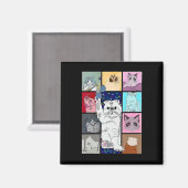 Aimant Chat Mignonne Purring Dans Mon Lap Parce Qu'Il M'A (Recto/Verso)