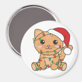 Aimant Chat Noël Animaux d'hiver Chats (Recto/Verso)