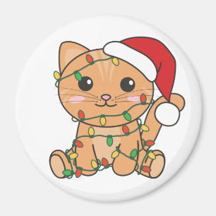 Aimant Chat Noël Animaux d'hiver Chats
