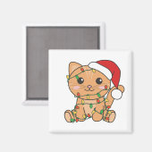 Aimant Chat Noël Animaux d'hiver Chats (Recto/Verso)