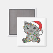 Aimant Chat Noël Animaux d'hiver Chats (Recto/Verso)