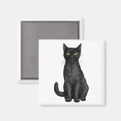 Aimant chat noir (Recto/Verso)