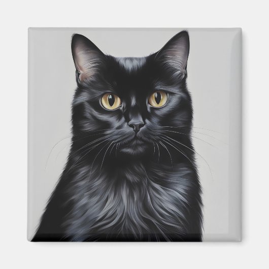 Aimant Chat noir (Devant)