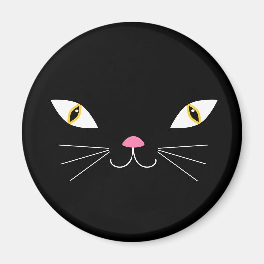 Aimant chat noir (Devant)