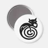Aimant Chat noir. (Recto/Verso)