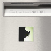 Aimant Chat noir à oreille verte (In Situ (Lave-vaisselle))