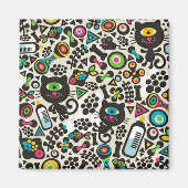 Aimant Chat noir à un oeil (Devant)