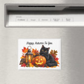 Aimant Chat Noir Bon Automne (In Situ (Lave-vaisselle))
