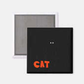 Aimant Chat noir drôle Servante de chat (Recto/Verso)