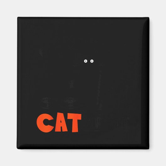 Aimant Chat noir drôle Servante de chat (Devant)