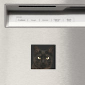 Aimant chat noir éffrayant (In Situ (Lave-vaisselle))