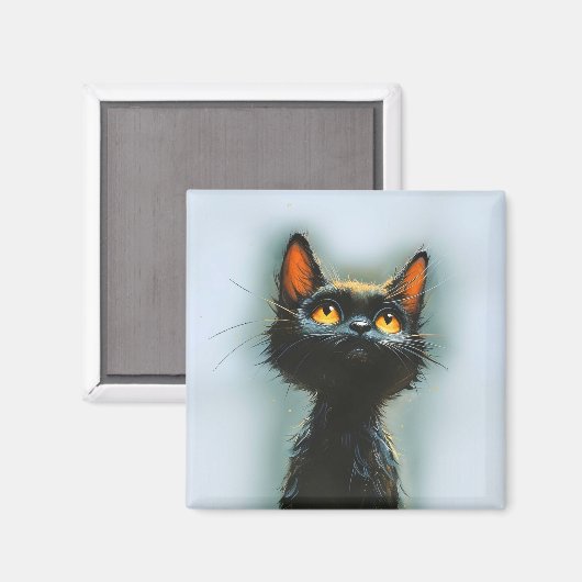 Aimant Chat noir enchanté (Recto/Verso)