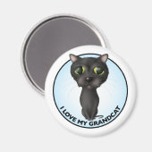 Aimant Chat noir - Grand chat (Recto/Verso)