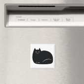 Aimant Chat noir gras (In Situ (Lave-vaisselle))