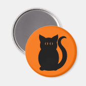 Aimant Chat noir Halloween mignon (Recto/Verso)