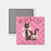 Aimant Chat noir mignon Halloween (Recto/Verso)