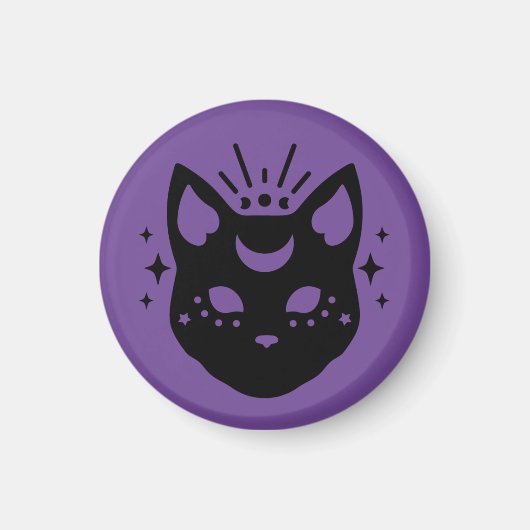 Aimant Chat noir mystique (Devant)