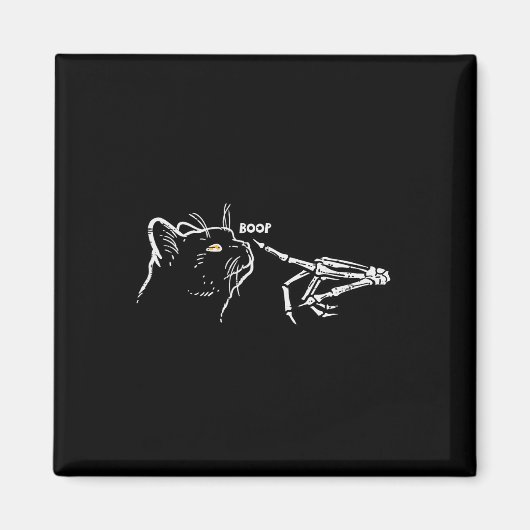 Aimant Chat noir Squelette Halloween Poêle Femme G (Devant)