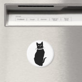 Aimant Chat noir vintage (In Situ (Lave-vaisselle))