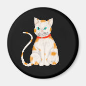 Aimant Chat Orange et Blanc (Devant)