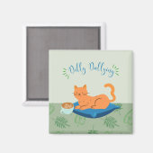 Aimant Chat orange paresseux (Recto/Verso)