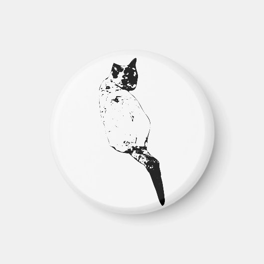Aimant Chat paisible sur le réfrigérateur (Devant)