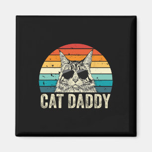 Aimant Chat Papa Vintage Distorti Maine Coon Papa Chat