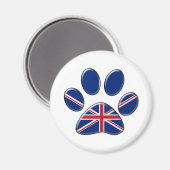 Aimant Chat patriote britannique (Recto/Verso)