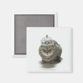 Aimant Chat portant une tiara (Recto/Verso)
