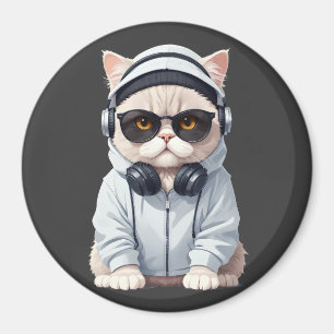 Aimant Chat Porter Sweat - shirt à capuche Drôle Cool ani