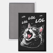 Aimant Chat qui rit MDR (Recto/Verso)
