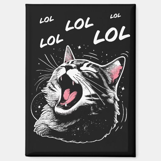 Aimant Chat qui rit MDR (Recto)