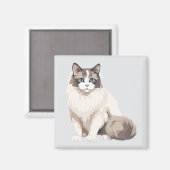 Aimant Chat Ragdoll (Recto/Verso)