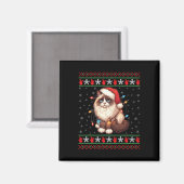 Aimant Chat Ragdoll Vilain Noël Ragdoll Chat Xmas Lighti (Recto/Verso)