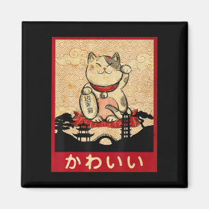 Aimant Chat Ramen Bowl Anime nouilles japonaises Kawaii N